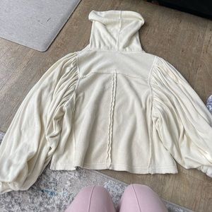 Free People White/ Cream Turtle Neck Sweater
